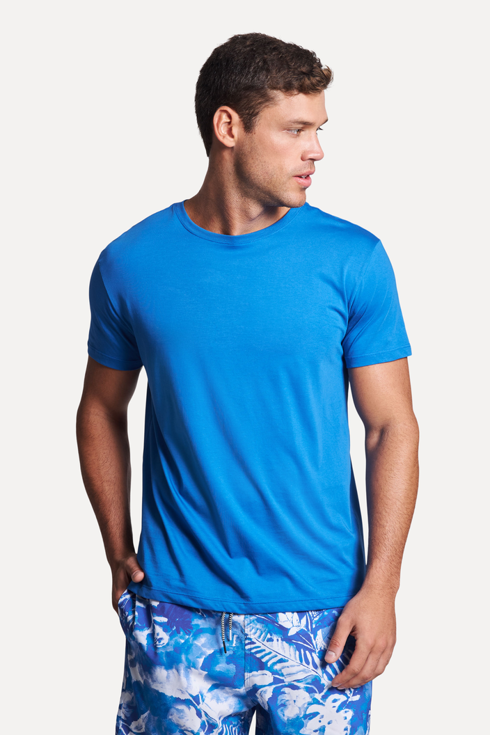 CAMISETA AZUL RESERVA PIMA CORES