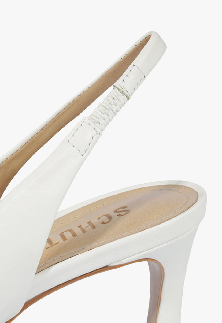 Scarpin Slingback Mid Heel White
