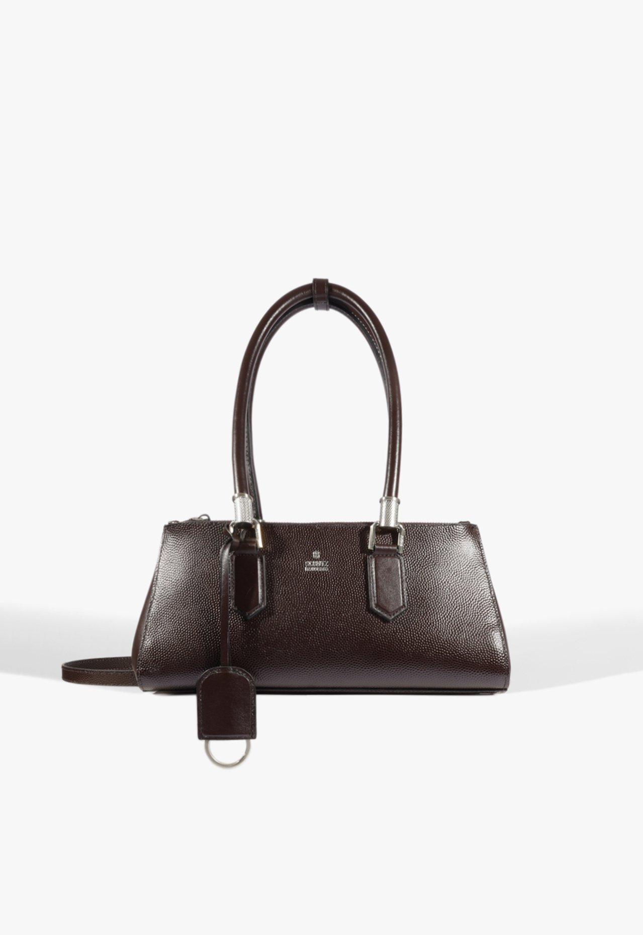 Bolsa Tote Lauren Média Couro Marrom | ZZ MALL