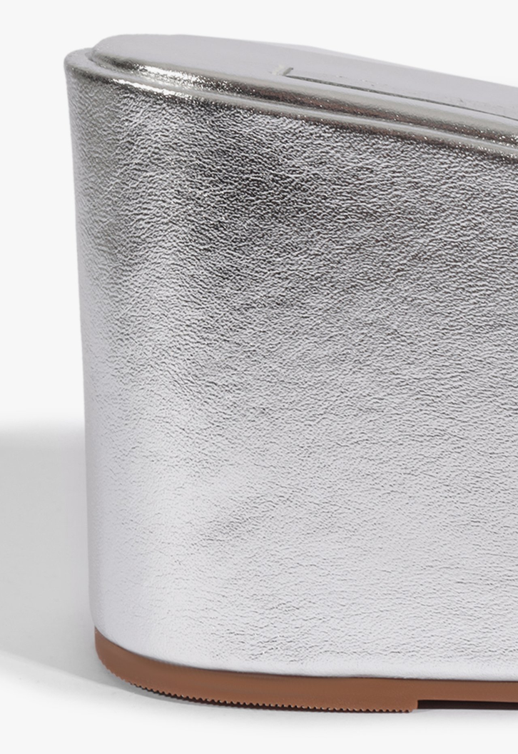 Chinelo Plataforma Prata