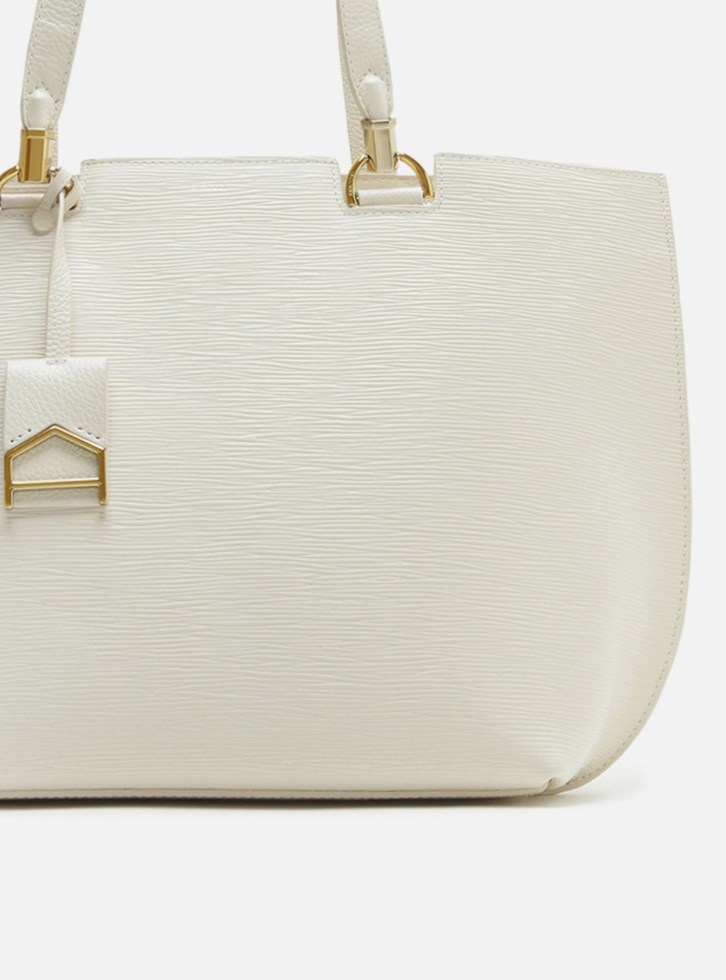 Bolsa Shopping Off-white Arezzo Couro Abraccio Grande