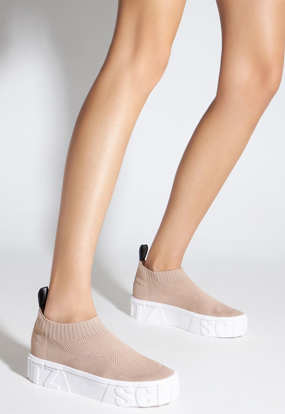 Tênis Slip On Mauli Knit Bege | ZZ MALL