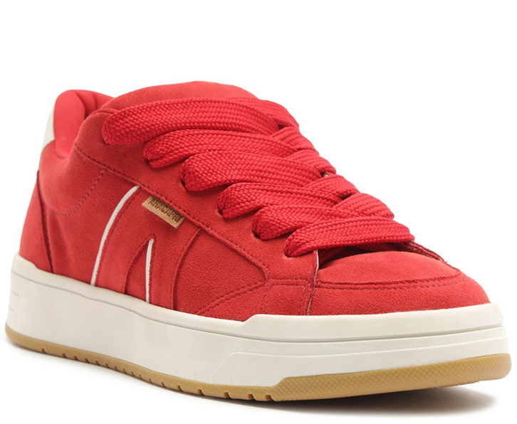Tênis A'26 Robusto com Cadarço Duplo Vermelho | ZZ MALL