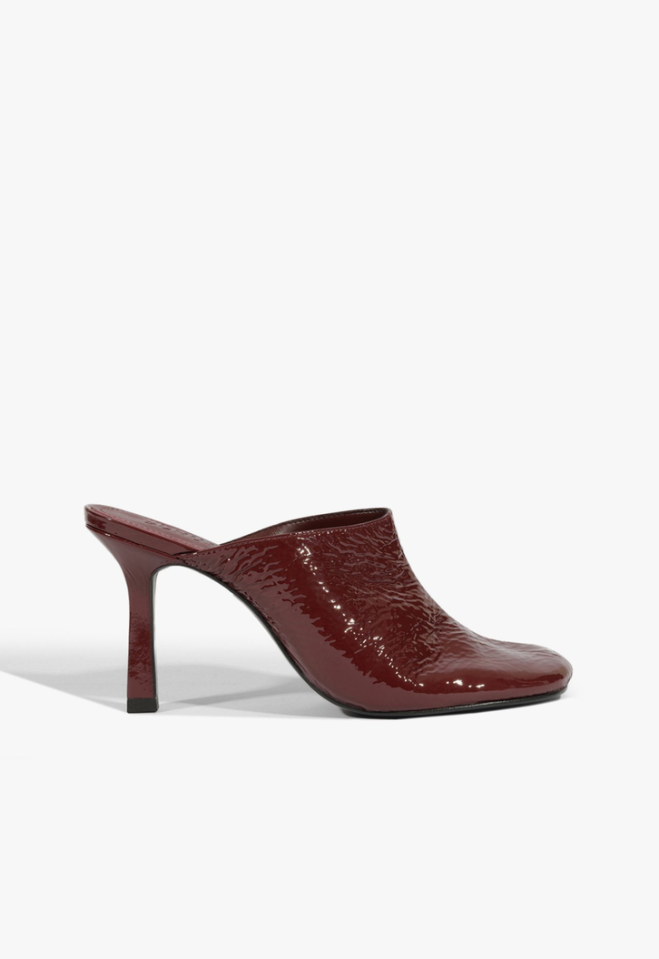 Mule Brielle Couro Vermelha