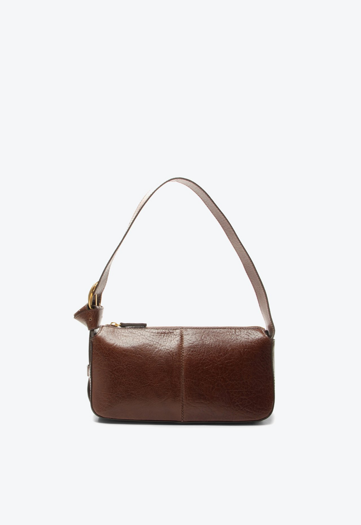 Bolsa Shoulder Nathalie Pequena Marrom
