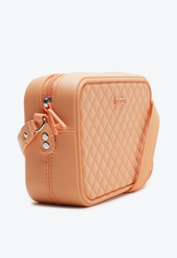 Bolsa Crossbody Laranja Anacapri Média Matelassê Triangular