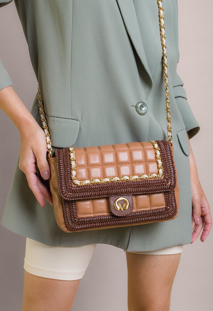 Bolsa Tiracolo Phoebe Média Marrom