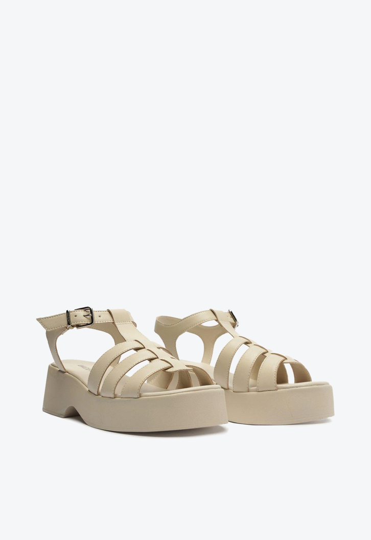 Sandália Flatform Branca Anacapri Bella