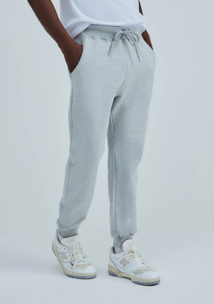 Calça Básica Cinza Claro Hering Jogger Em Moletom Peluciado