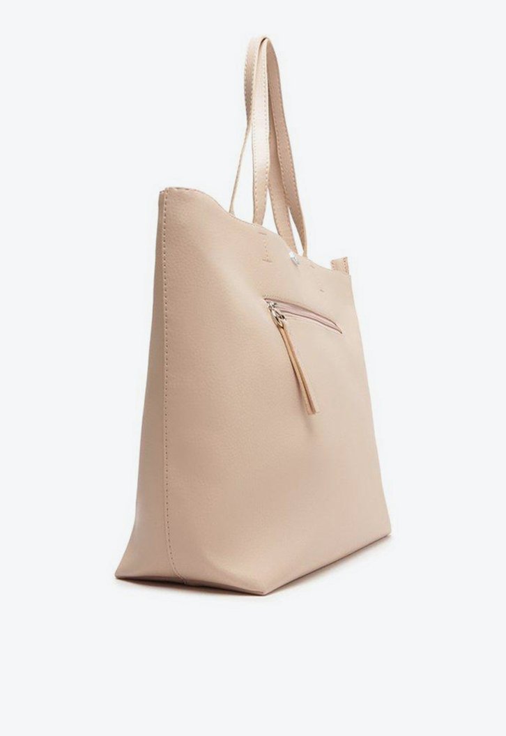 Bolsa Shopping Nude Zíper Grande