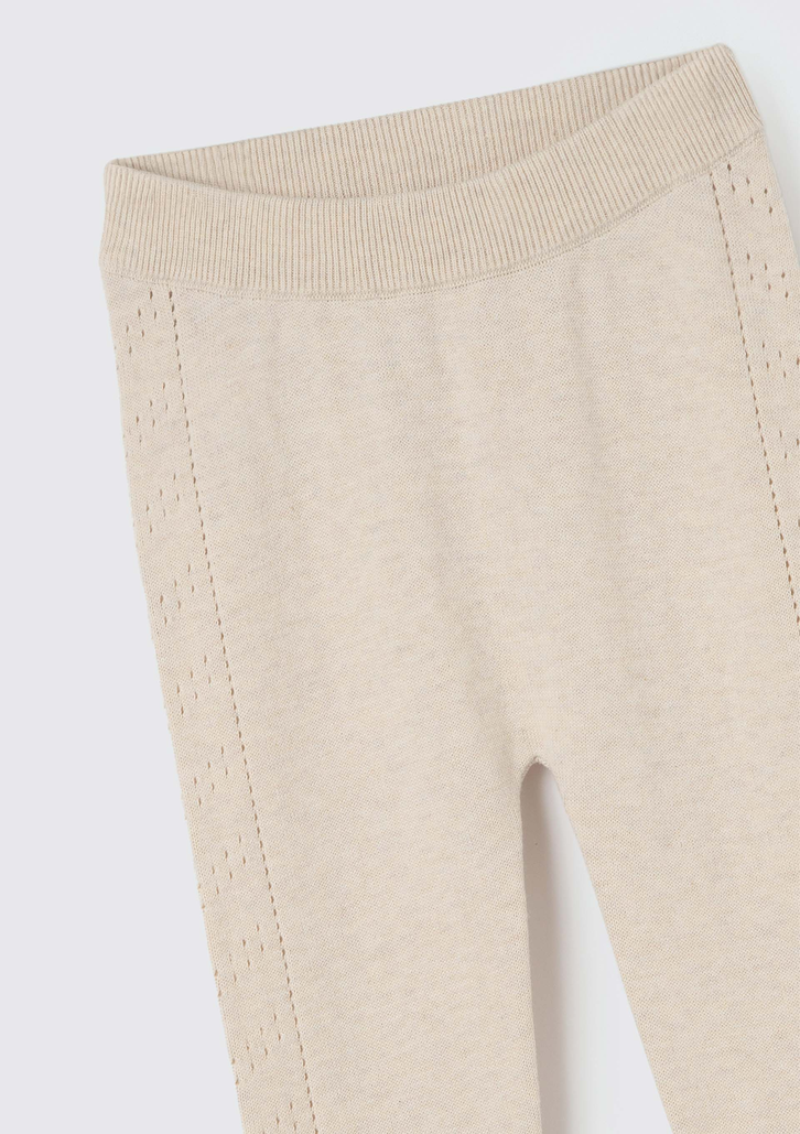 Conjunto Saída Maternidade Bebê Bege Hering Em Tricô