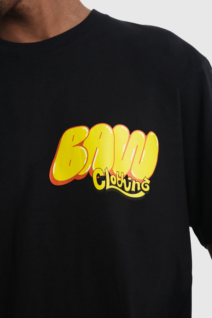 Camiseta Preta Baw Clothing Mc Regular Dope Logo