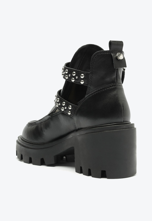 Bota Fivela Couro Preta
