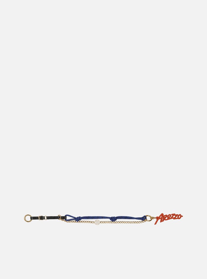 Bag Charm Azul Cordão Corrente Custom
