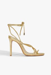 Sandália Schutz Salto Strings Twist Gold