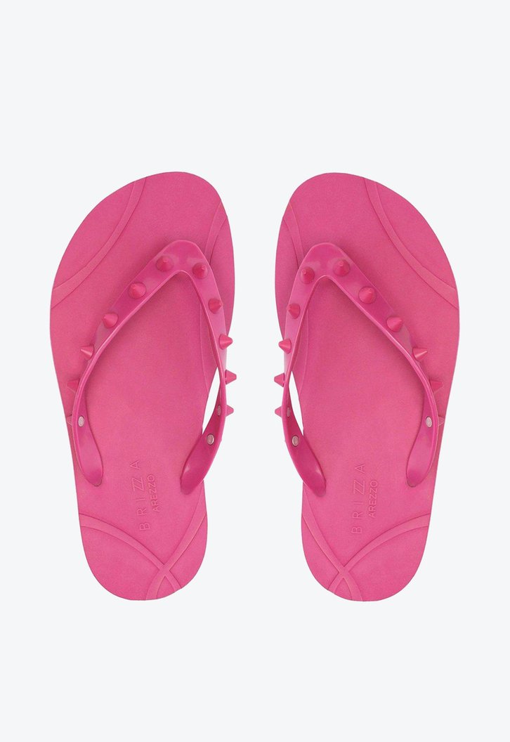 Chinelo De Dedo Rosa Brizza Studs Rock