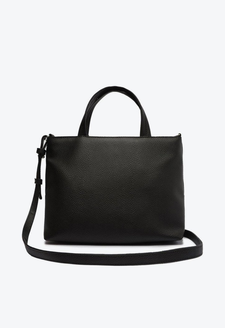 Bolsa Tote Preta Anacapri Minimalista Grande