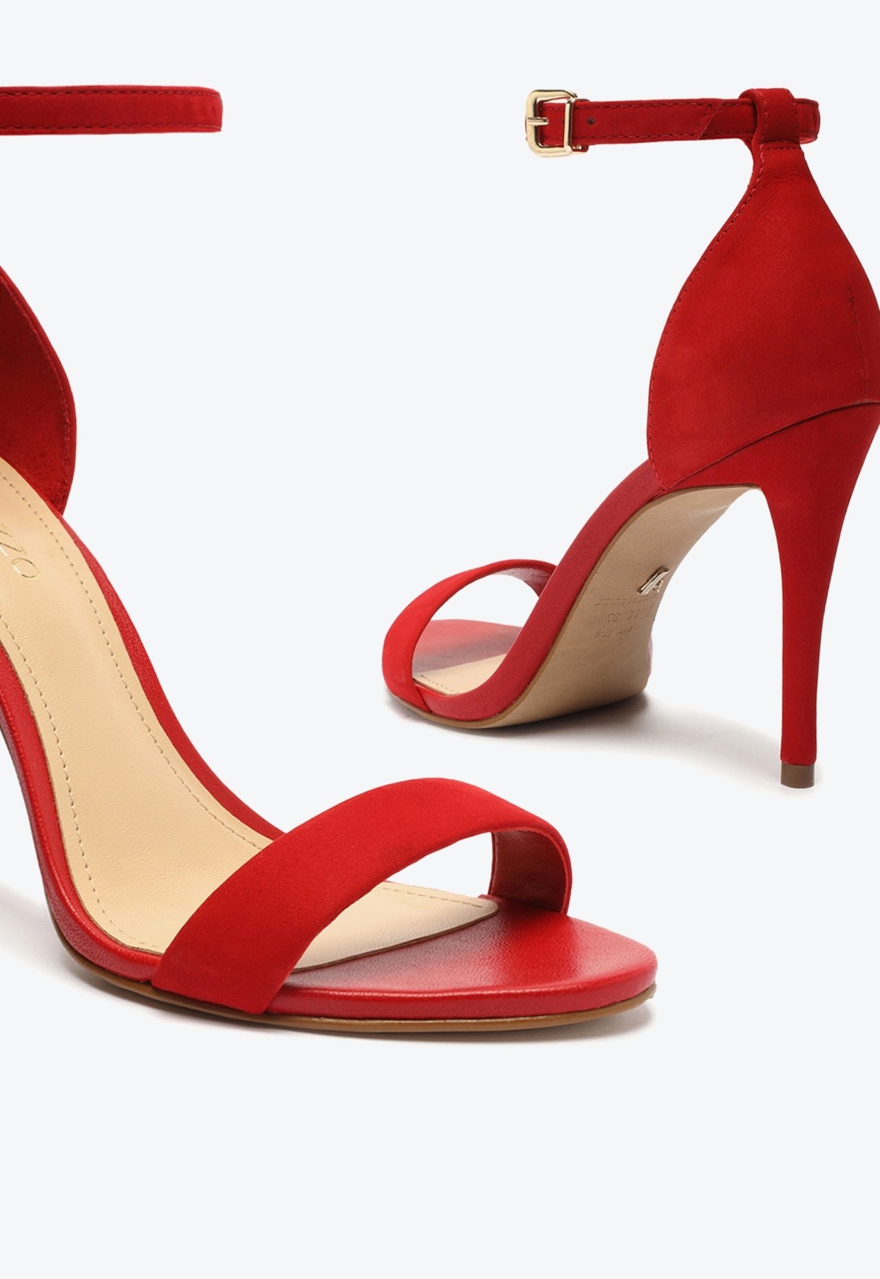 Sand lia Vermelha Arezzo Nobuck Salto Alto Fino Isabelli ZZ MALL