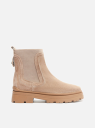 Bota Nude Arezzo Cano Curto Tratorada Elástico