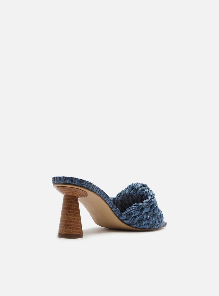 MULE AZUL AREZZO ABERTA BICO QUADRADO
