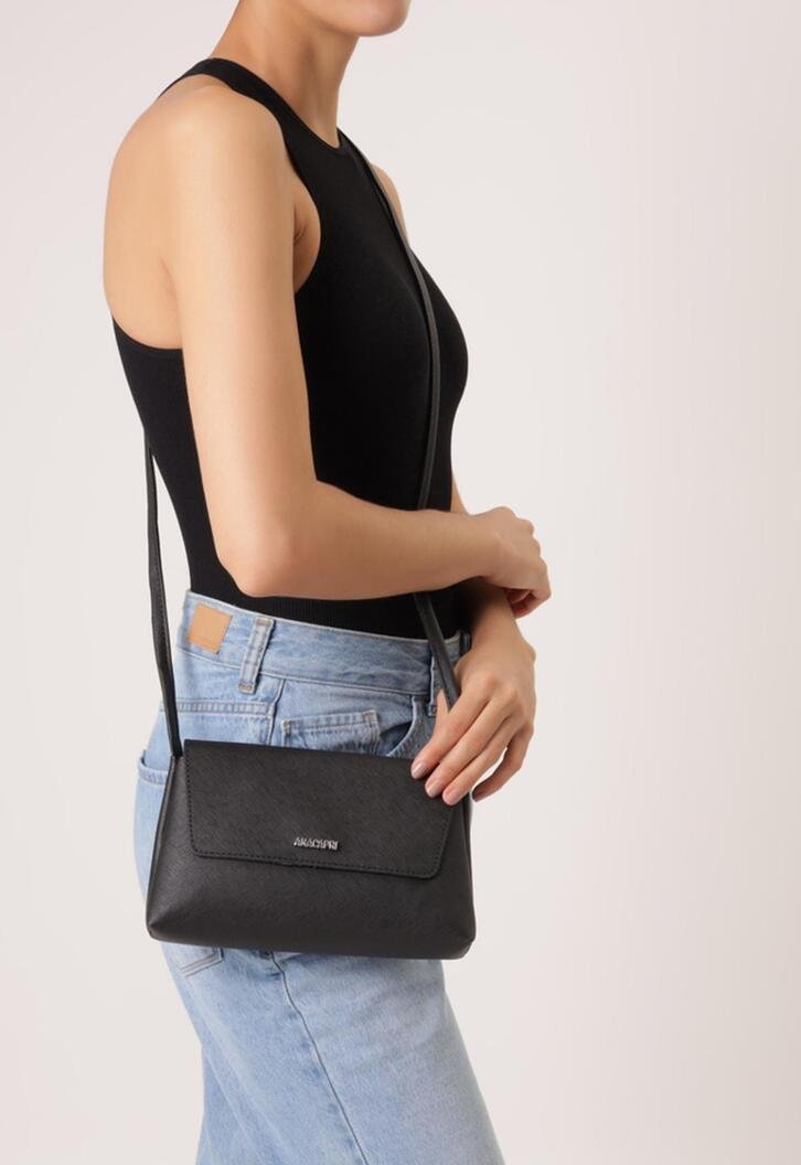 Crossbody Cinza Anacapri Aba Retangular Média
