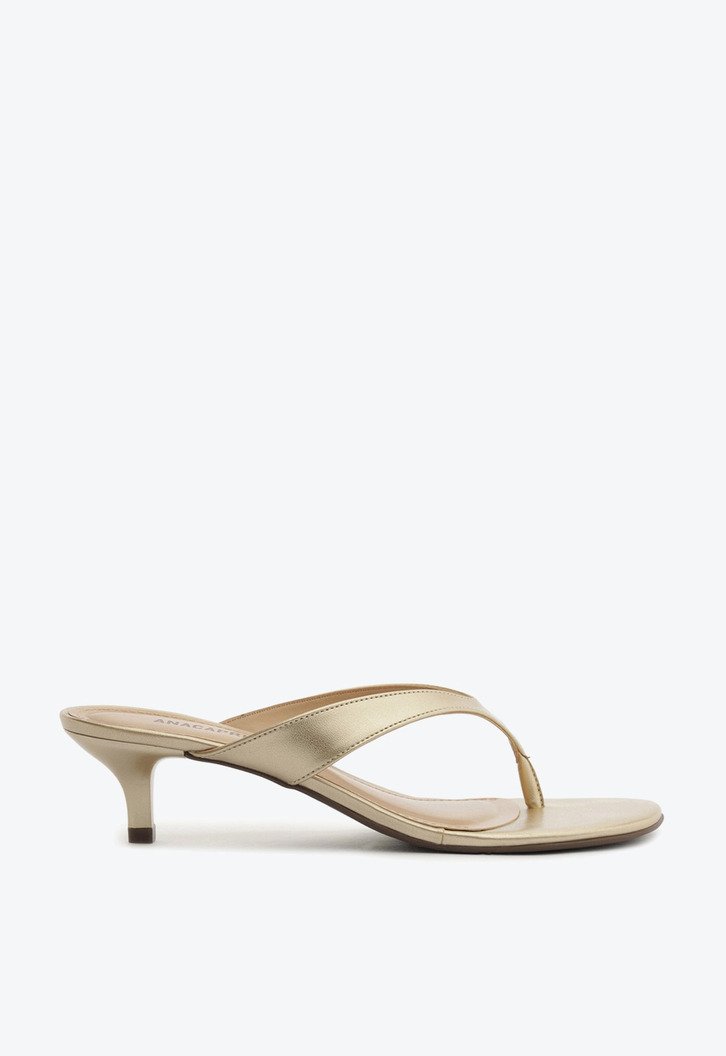 Tamanco Salto Fino Dourado