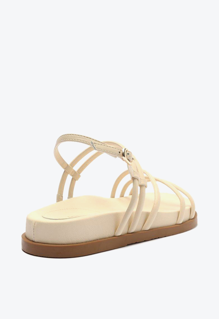 Sandália Rasteira Off-White Arezzo Tiras Fivela
