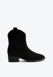 Bota Western Preta Anacapri Camurça