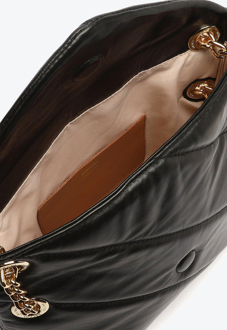 Bolsa Tiracolo Preta Arezzo Couro Kara Pequena