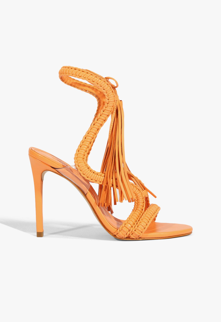 売れ筋・人気アイテム 商品 Sandália Salto Alto Lace Couro Laranja | ZZ MALL ニンテンドー3DS/2DS