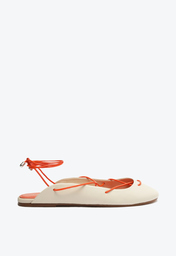 Cami Branca E Laranja Schutz Flat
