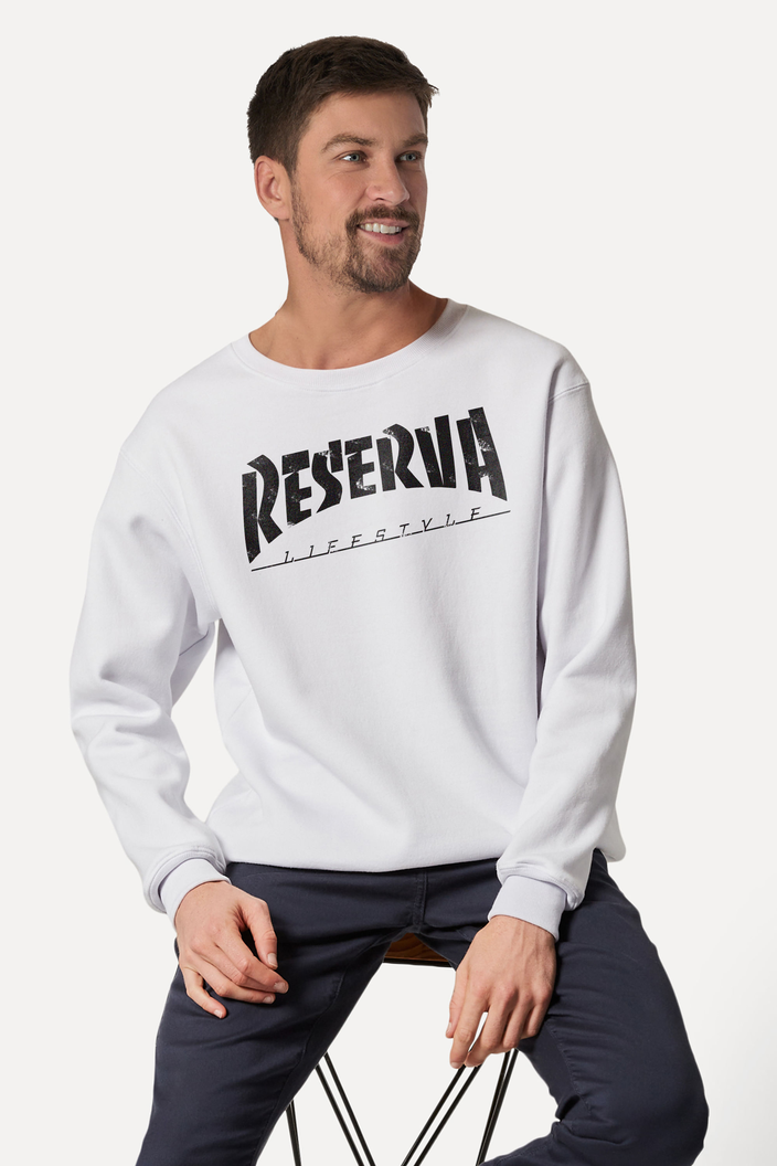 MOLETOM BRANCO RESERVA CARECA LIFESTYLE