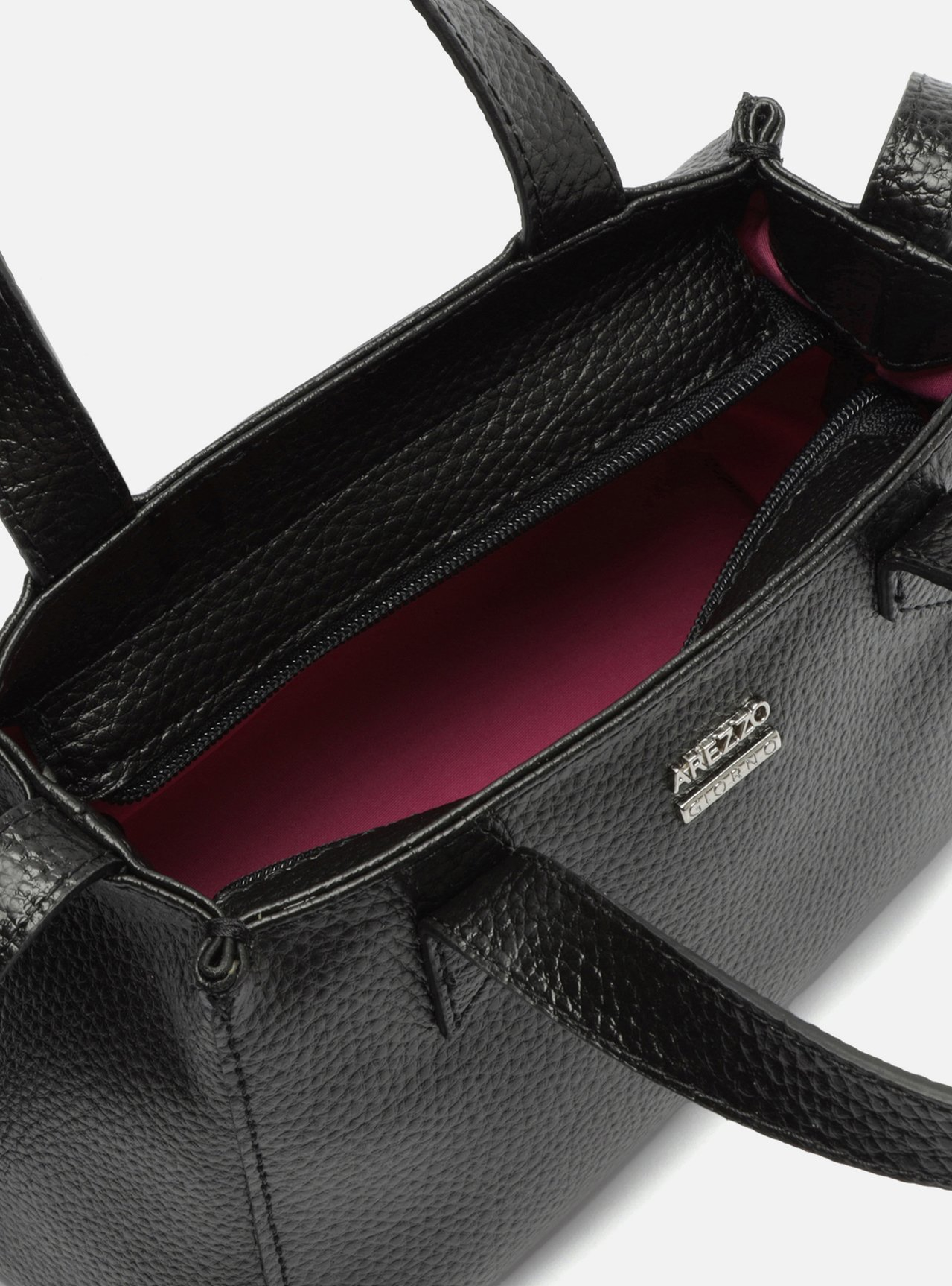 何でも揃う Bolsa Tote Preta Arezzo Pequena | ZZ MALL トートバッグ