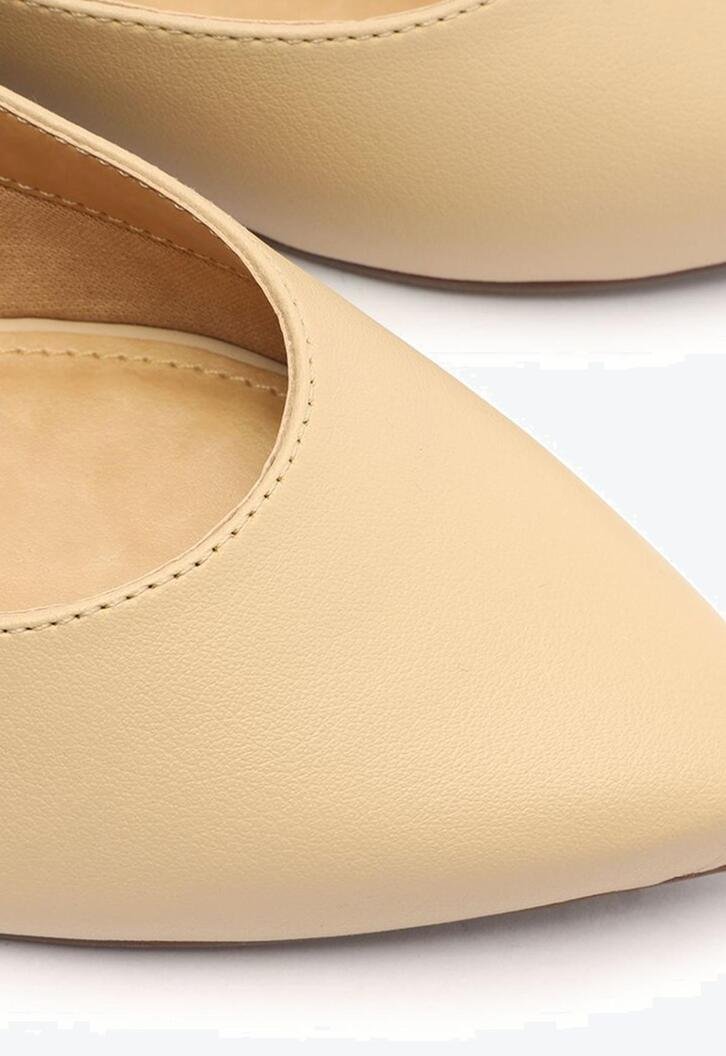 Sapatilha Nude Anacapri Taupe Slingback Bico Fino