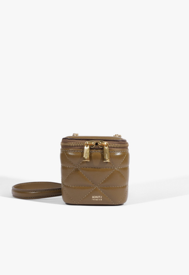 Bolsa Tiracolo Vanity Pequena Couro Verde Oliva | ZZ MALL
