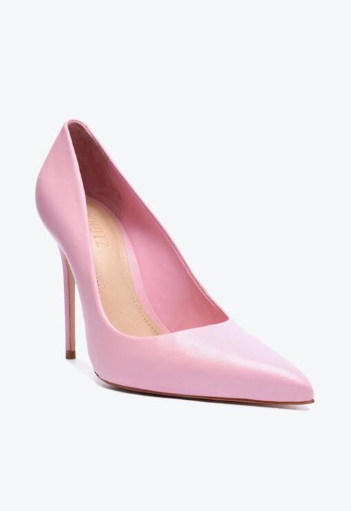 Sapato Scarpin Caiolea Salto Alto Couro Rosa