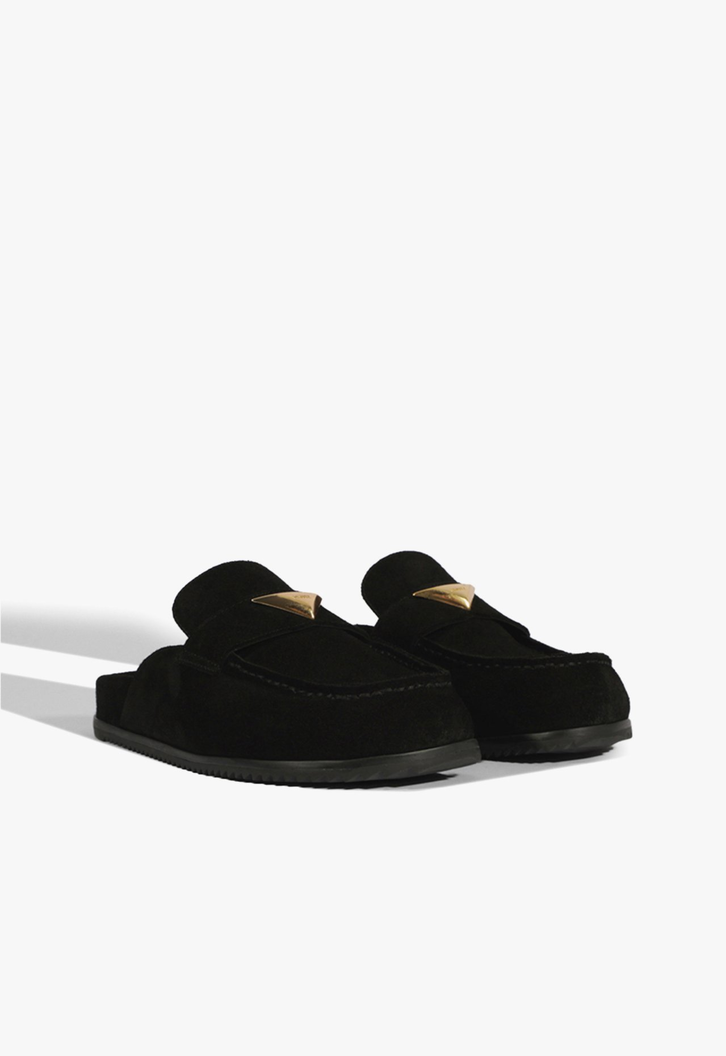 Clog Preta Camurça