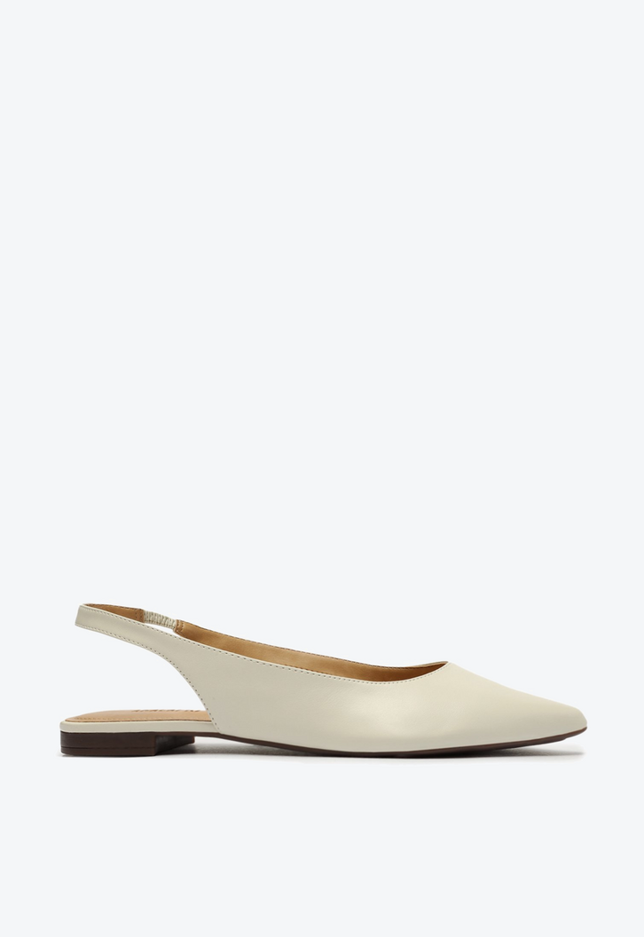 Sapatilha Branca Anacapri Slingback Bico Fino
