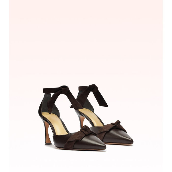 Ankle Tie Clarita Pump Dark Brown
