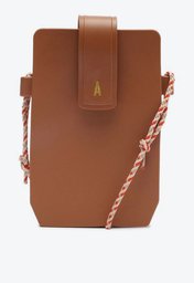 Bolsa Crossbody Marrom Anacapri Porta Celular Alça Cordão