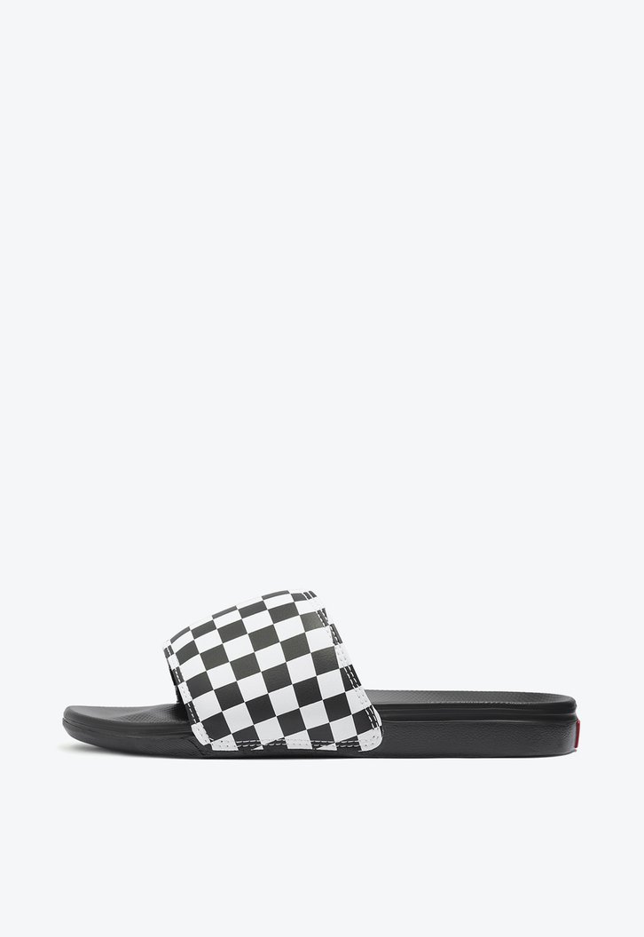 Chinelo Slide-On La Costa Checkerboard True White Black