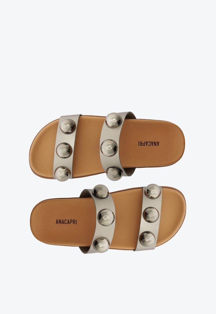 Papete Esferas Couro Prateada