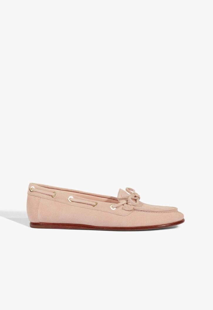 Mocassim Alina Camurça Rosa Claro