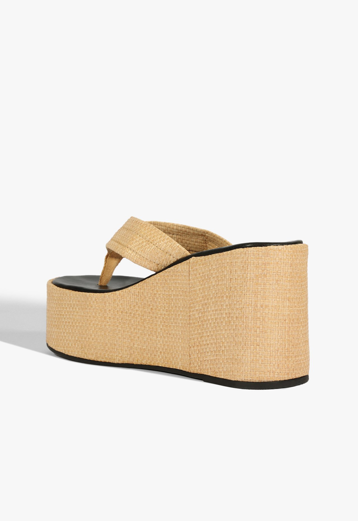 Chinelo Plataforma Bold II Bege e Preto