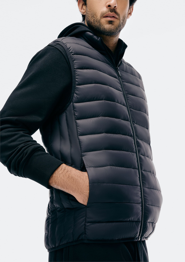 Colete Básico Preto Hering Puffer Comfort