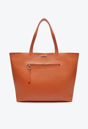 Bolsa Shopping Laranja Anacapri Neutra Zíper Grande