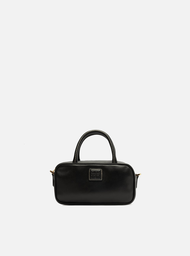 Bolsa Tiracolo Preta Arezzo Couro Bead Zz Pequena