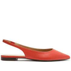 Sapatilha Slingback Bico Fino Laranja