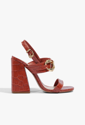 Sandália Mikka Wide Croco Vermelho