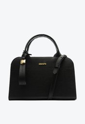 Bolsa Tote Preta Anacapri Média Estruturada Bag Charm
